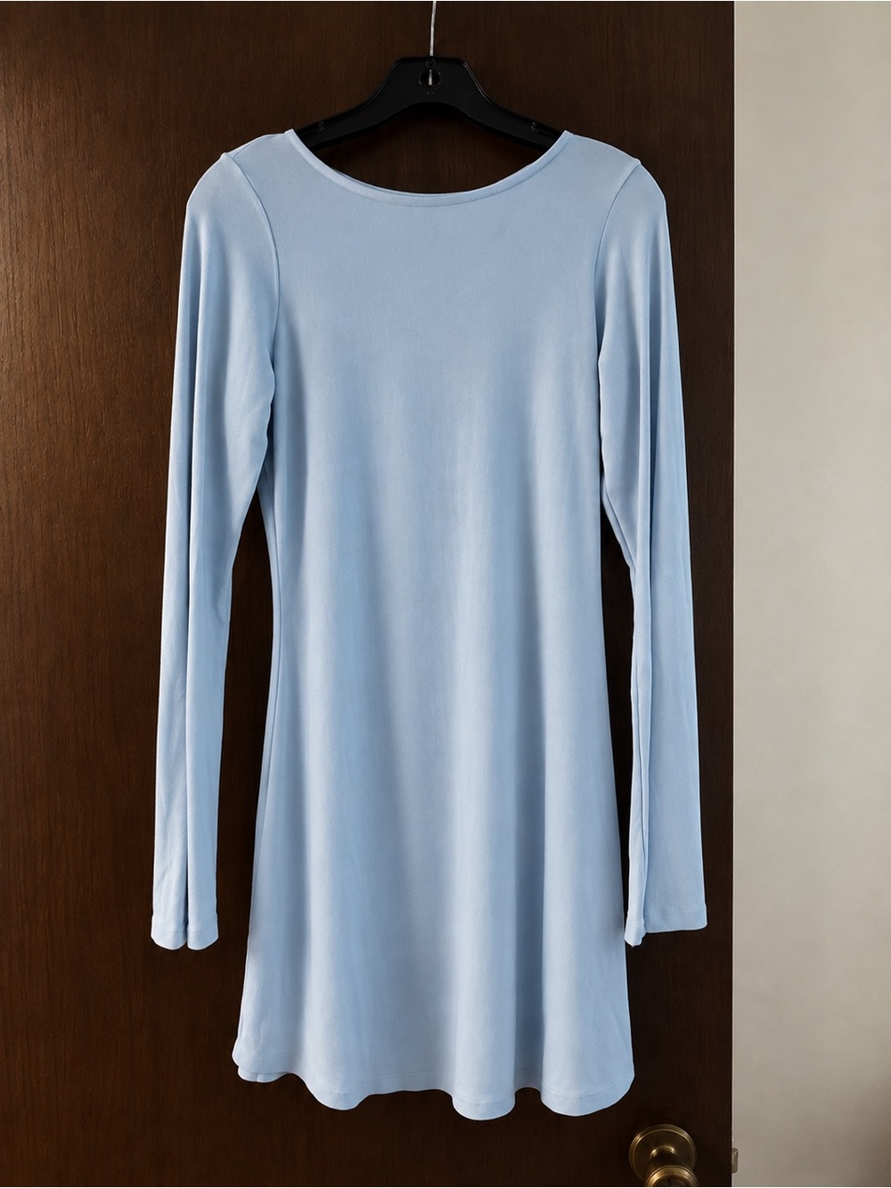 Free People Light Blue Long Sleeve Swing Dress